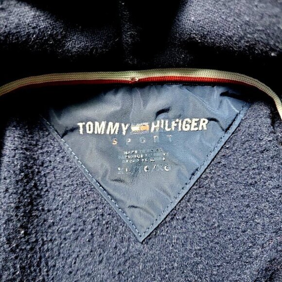 Tommy Hilfiger Sport Men's Size XL Hoodie Reflective Spellouts On Front & Back - Picture 6 of 9